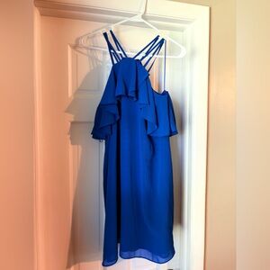 T.J.Maxx Vibrant Blue One Shoulder Dress